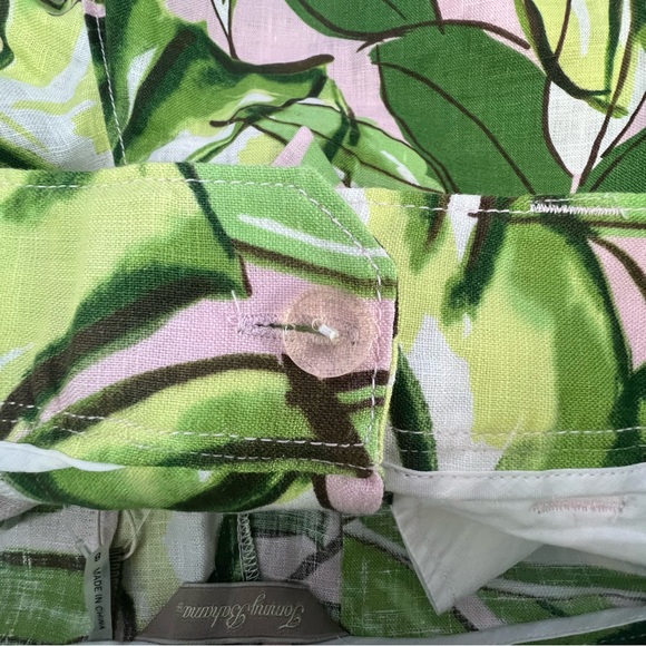 NWT Tommy Bahama Leaves of Green - Tickled Pink Linen Shorts - Size 8 - Picture 10 of 11